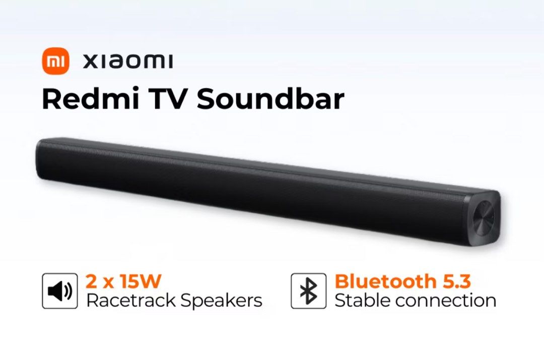 Xiaomi Redmi Mi TV SoundBar Speaker - Black (30W) Sound Bar Bluetooth 5.0 Wireless and Wired AUX Plug in (Category: Soundbars, Speakers & Amplifiers) located in Singapore. Submitted by dogdoggy (Listing ID 1379094815, Image 1). Description: .