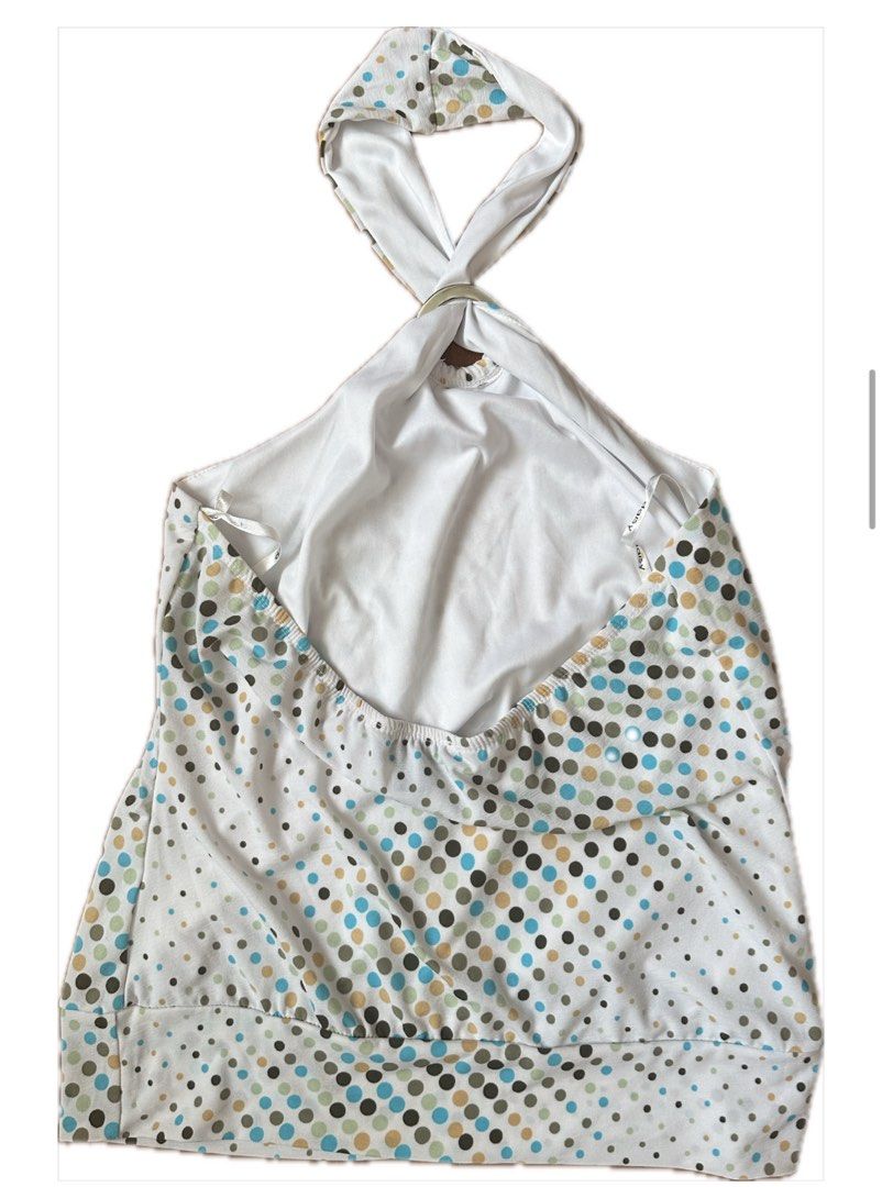 Y2k Polka Dot Halter Top (Category: Sleeveless) located in Singapore. Submitted by jooliaz (Listing ID 1379000788, Image 2). Description: With silver buckle +$3 tracked mail .