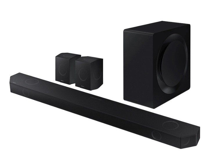 11.1.4CH DOLBY ATMOS SOUNDBAR HW-Q990D WITH WIRELESS ACTIVE SUBWOOFER & WIRELESS REAR SURROUND SPEAKERS / FLAGSHIP MODEL (Category: Soundbars, Speakers & Amplifiers) located in Singapore. Submitted by infinity207 (Listing ID 1379241307, Image 2). Description: SAMSUNG 2024 RATED BEST SOUNDBAR HW-Q990D. (FLAGSHIP MODEL) RETAIL PRICE $2899. NOW: $1098 LIMITED SETS! BRAND NEW LOCAL SET SEALED 1 YEAR LOCAL WARRANTY BY SAMSUNG SELF COLLECTION AVAILABLE