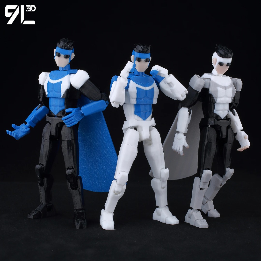 9L3D Lucky 13 Invincible Boy Eve Omni Action Figure 3D Printed Anime ...