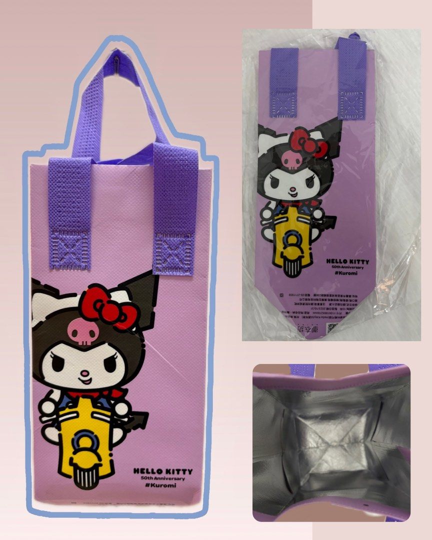 由 ty03090316 (刊登 ID 1379190535，圖片 1) 提交，位於 屏東縣 (Pingtung) 的 三麗鷗飲料背袋 飲料提袋 背袋 提袋 (類別：收納箱及袋)，說明：。