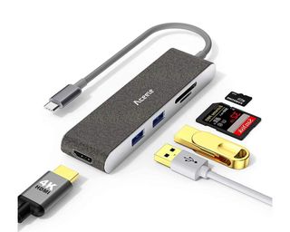 Aceele USB C to hdmi (5 in  1 )Type C  4K  Multifunction  USB C Hub 1 TF / 1 SD / 2 USB 3.0 / 1 HDMI64084577051905110