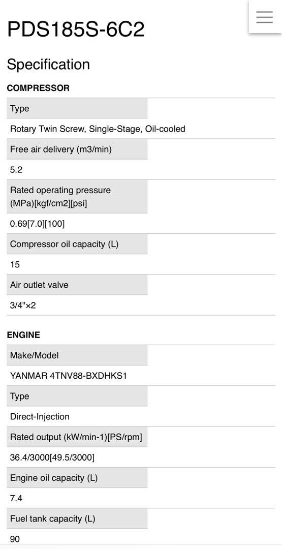 Airman 185 cfm Brand New Air Compressor (Category: Construction Tools & Equipment) located in Cavite. Submitted by lapuagjans96184 (Listing ID 1379174821, Image 3). Description: Many Stocks Available Free delivery within Metro Manila Heavy Duty Unit Airman (Japan) PDS185S -6C2 Full details on last two photos With after sales support.