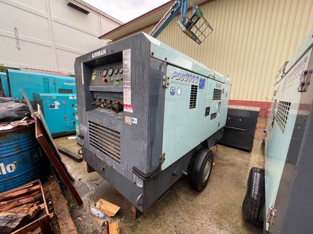 Airman 390 cfm Full Condition Surplus Japan unit (Category: Construction Tools & Equipment) located in Cavite. Submitted by lapuagjans96184 (Listing ID 1379176415, Image 1). Description: Ready set unit - for pick up 390 cfm Airman Japan Air Compressor Heavy Duty PMS Unit - fully conditioned Trailer mounted Location - Imus Cavite .