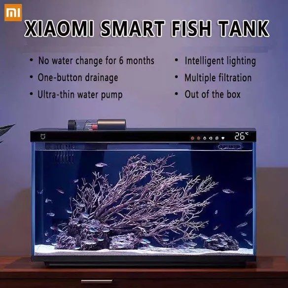 Aquarium (Category: Homes & Other Pet Accessories) located in Singapore. Submitted by qfzyqp26pw54876 (Listing ID 1379141363, Image 1). Description: Xiaomi Mijia Intelligent Fish Tank Aquarium Work Comes with the Stone Decoration and the Adapter .