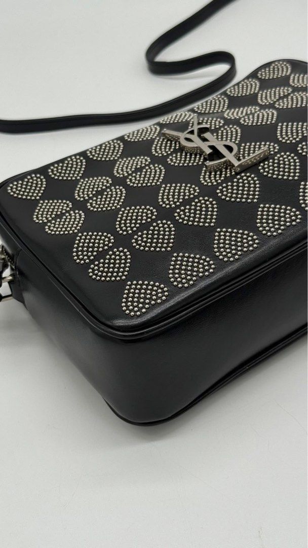 Authentic Ysl camera bag heart studded (Category: Luxury Bags & Wallets) located in Quezon City. Submitted by jhaediah (Listing ID 1379309054, Image 3). Description: Ysl camera bag heart studded no flaws original preloved .