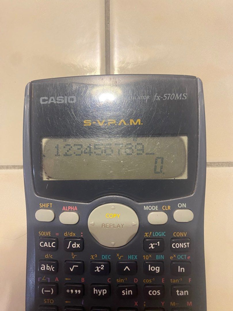 Casio Calculator (Category: Stationery & School Supplies) located in Tanjung Bungah. Submitted by ll227 (Listing ID 1379293133, Image 3). Description: Price Open to Nego.