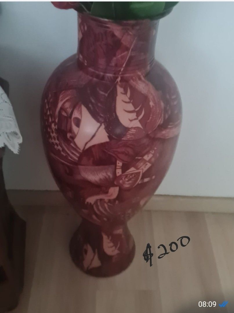 Decorative Vase with Floral Design