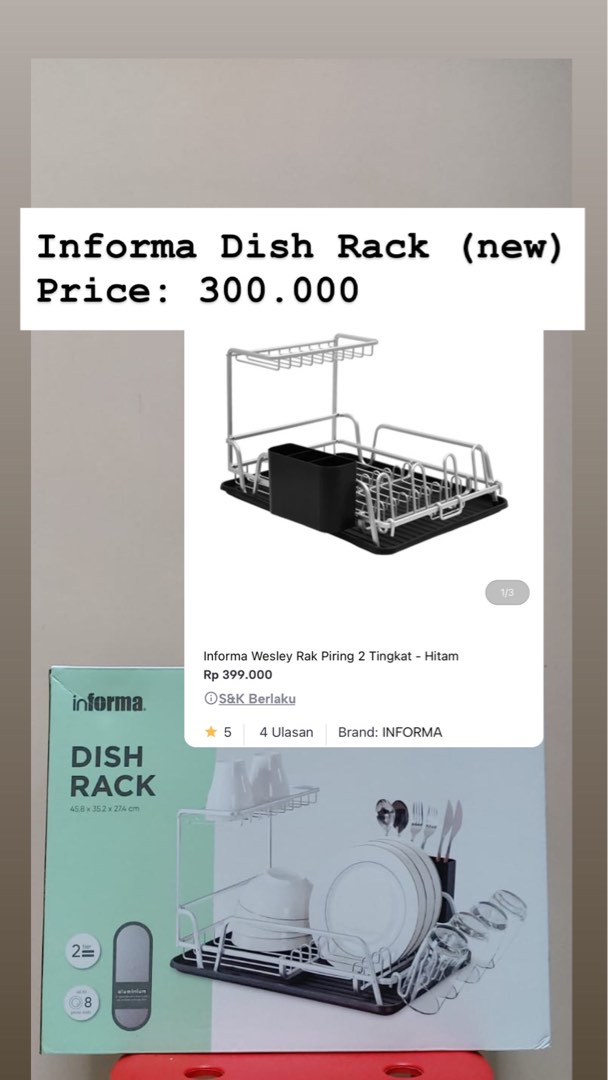 Dish Rak Informa DISH RACK INFORMA, Perabotan Rumah di Carousell