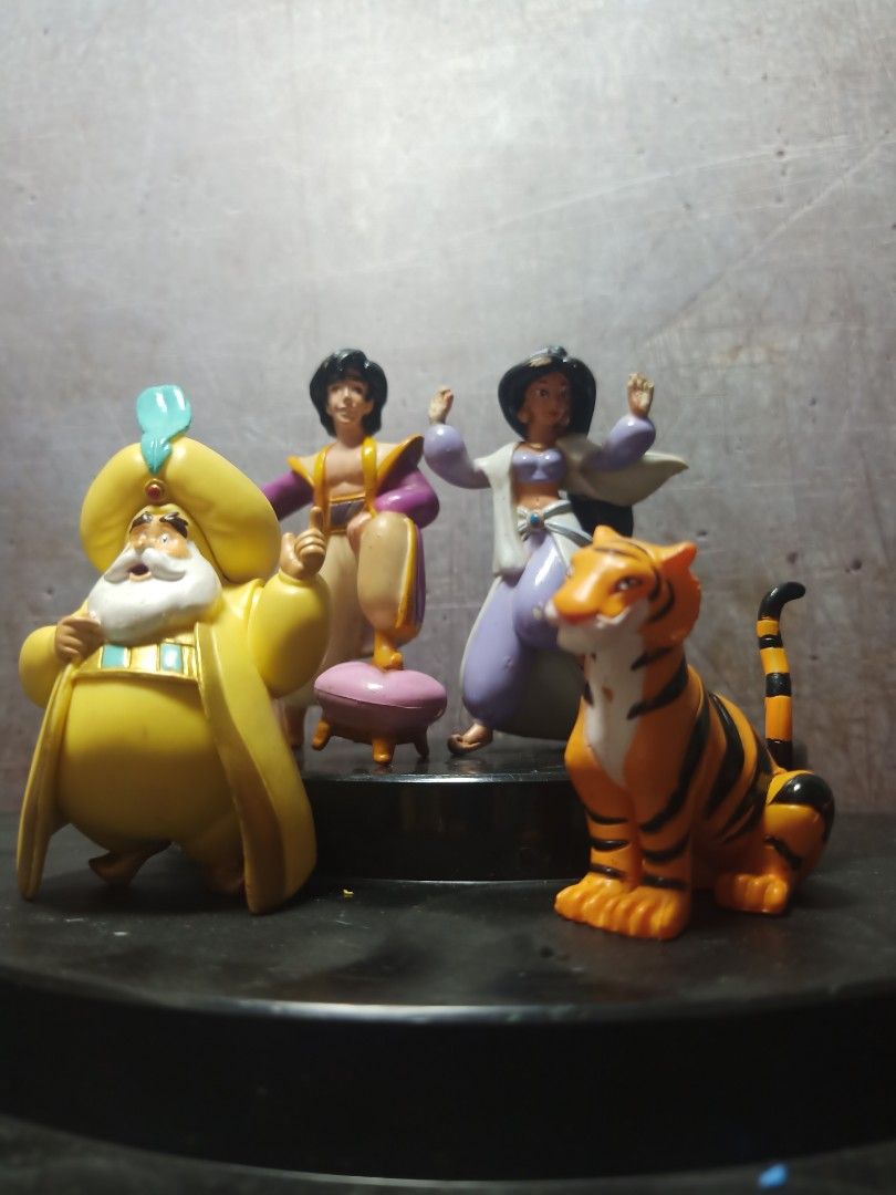 Figure Disney Collection Set Aladdin Rajah Sultan and Princess Jasmine ...