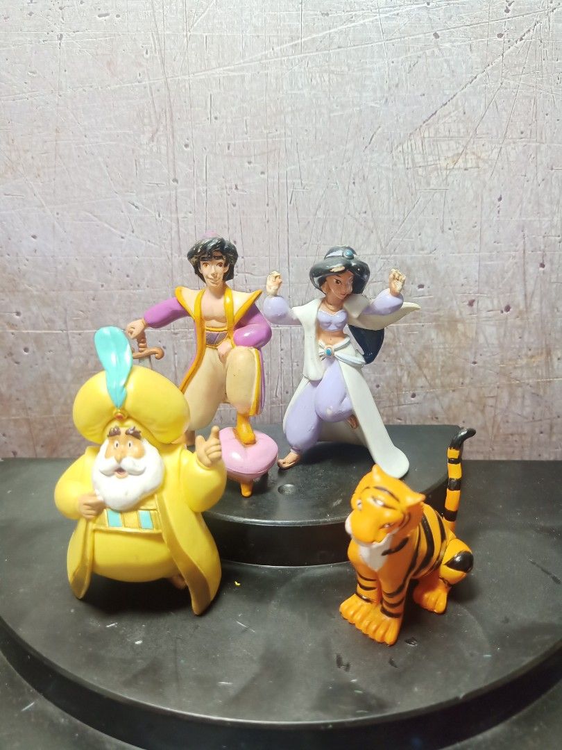 Figure Disney Collection Set Aladdin Rajah Sultan and Princess Jasmine ...