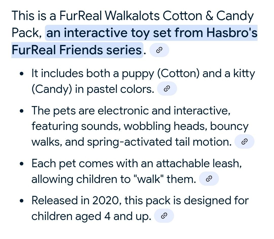 FurReal Walkalots Toy set (Category: Interactive Toys) located in Manila. Submitted by dories12d57986 (Listing ID 1379309369, Image 2). Description: •Japan Toys *Excellent condition to likenew *Battery operated working well *see other pics for details 450php each 800php bundle.