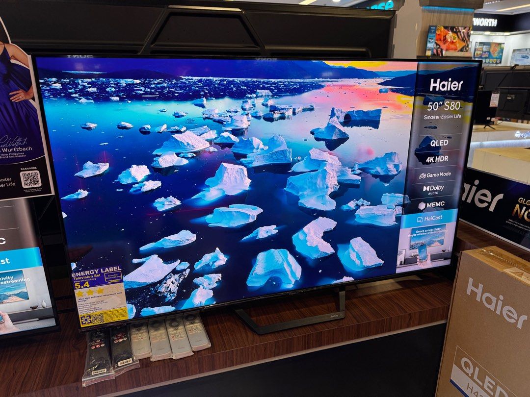 👉🏼HAIER TV 📺 ‼️ (Category: TV) located in Manila. Submitted by almnantnr (Listing ID 1379188037, Image 2). Description: We Offer Cash and Credit Card Transactions (minimal Charges may be applied for Credit Card Payment) For Sale! We Have Physical Stores. H43S80EUX - 16,990 H50S80EUX - 19,990 H55S80EUX - 21,990 H65S80EUX - 30,990 H50S800UX - 21,690 H55S800UX - 23,290 H65S800UX - 31,690 H85S800UX - 74,590 H98S900UX - 160,990 H65C900UX - 74,290 3