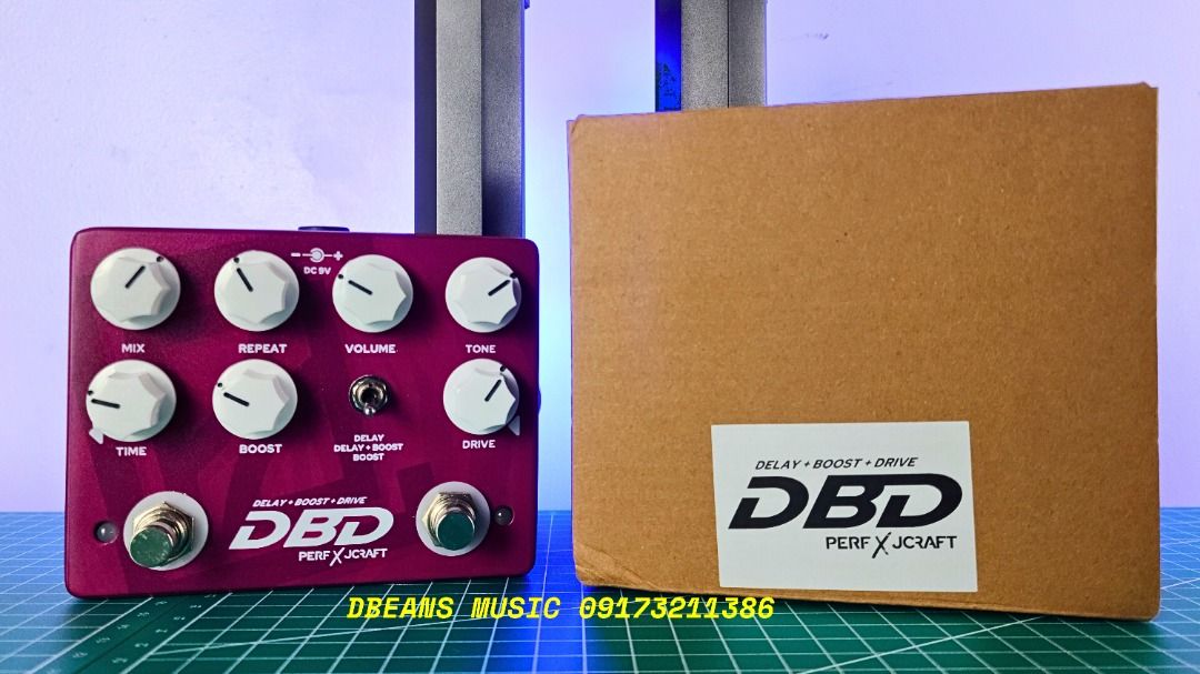 JCRAFT PERF DE CASTRO DBD DELAY BOOST DRIVE PEDAL (Category: Musical Instruments) located in Las Pinas. Submitted by dbeansmusic (Listing ID 1379291236, Image 2). Description: ✔️ FOR SALE: JCRAFT PERF DE CASTRO DBD DELAY BOOST DRIVE PEDAL - The JCraft DBD is a collaborative creation between Perf De Castro and JCraft, designed to deliver an all-in-one, single-pedal solution that meets a wide range of musical needs. - At its core, the DBD features 