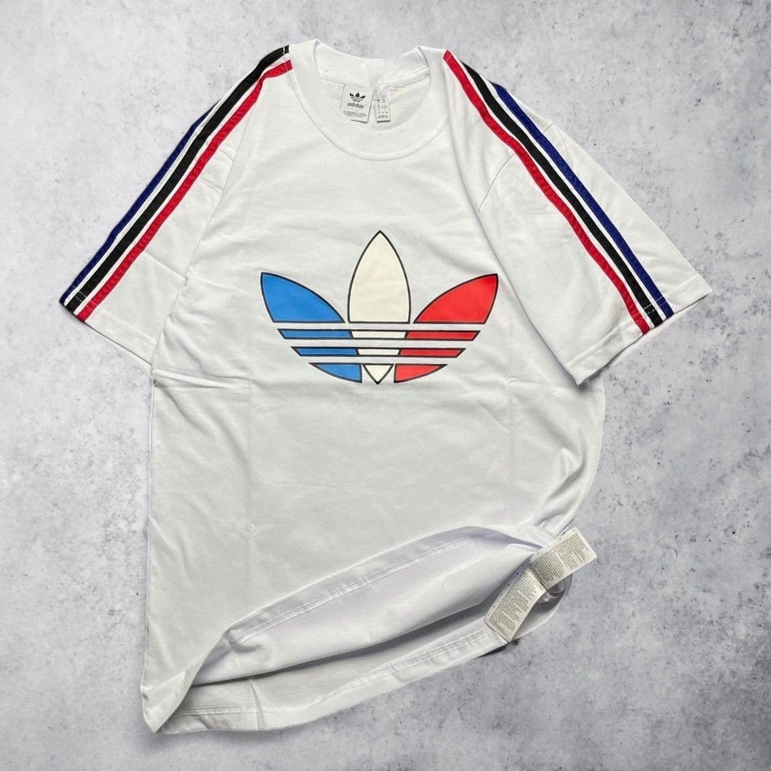Kaos T-Shirt Adidas Trefoil France Putih