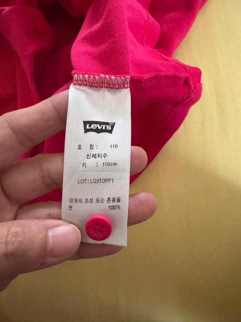 Levis dress (Category: Babies & Kids Fashion) located in Quezon City. Submitted by sassi (Listing ID 1379192899, Image 3). Description: Age 2-4 depends on the body type of the child size 110 on the tag.
