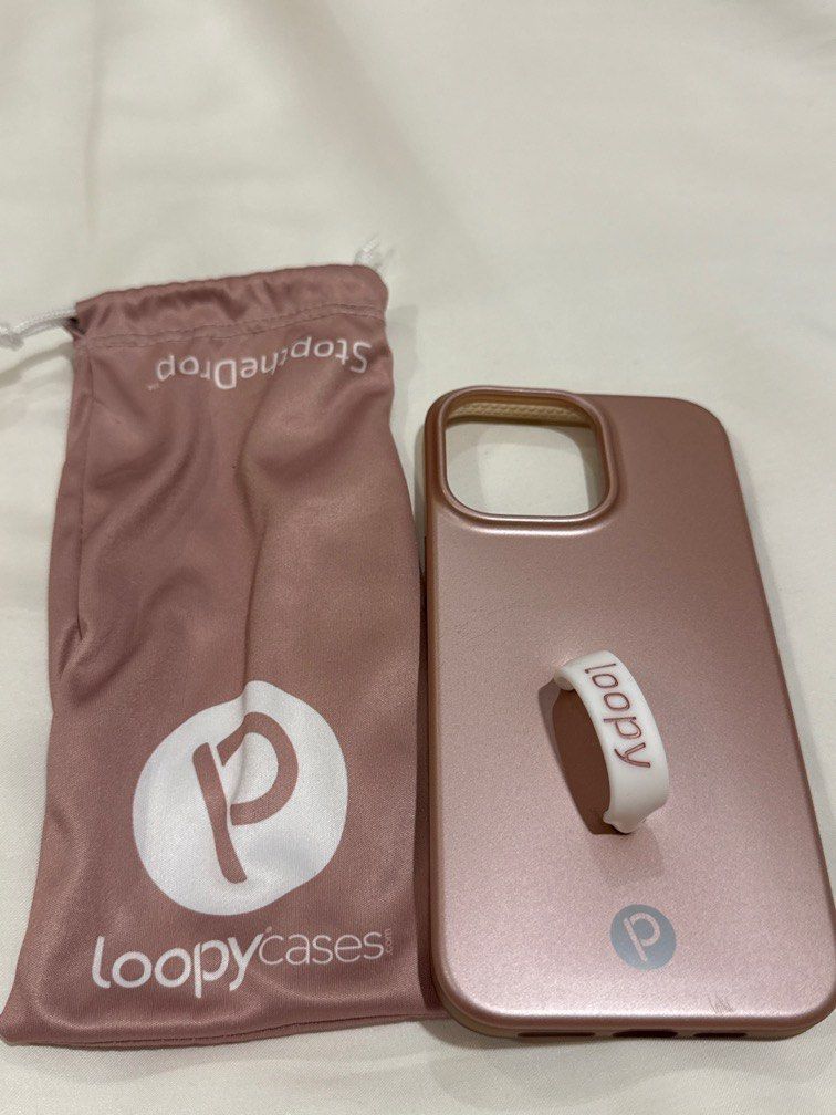 Loopy Rose Gold IPhone 14 Pro Max Case (Category: iPhone 14 Series) located in Quezon City. Submitted by thrift.manila (Listing ID 1379281967, Image 1). Description: .