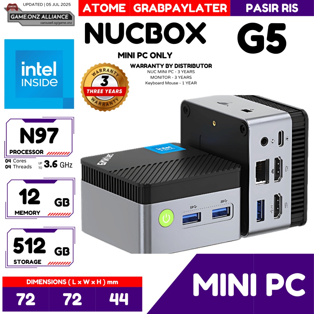 MINI PC | GMKTEC NUCBOX G5 BLACK OFFICE PC WORKSTATON DESKTOP PC ...