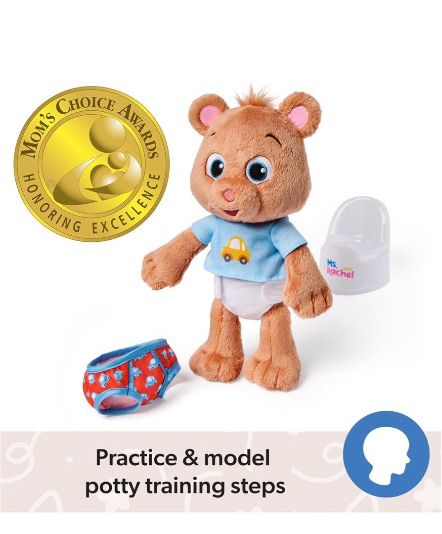 Ms Rachel Potty Time with Bean, 11” Plush Teddy Bear (Category: Plushies & Soft Toys) located in Santa Rosa. Submitted by Miss.MD (Listing ID 1379177853, Image 3). Description: From USA🇺🇸 Pre-order: Takes approx 1-2 weeks to arrive Ms. Rachel Potty Time with Bean, 11” Plush Teddy Bear with Play Toilet & Accessories, Toddler Toys for Girls & Boys for Ages 18 Months to 3+ Includes: 1 Bear Plush, 1 Play Toilet, 1 Diaper, 1 Play Toilet Paper, 3 Fel