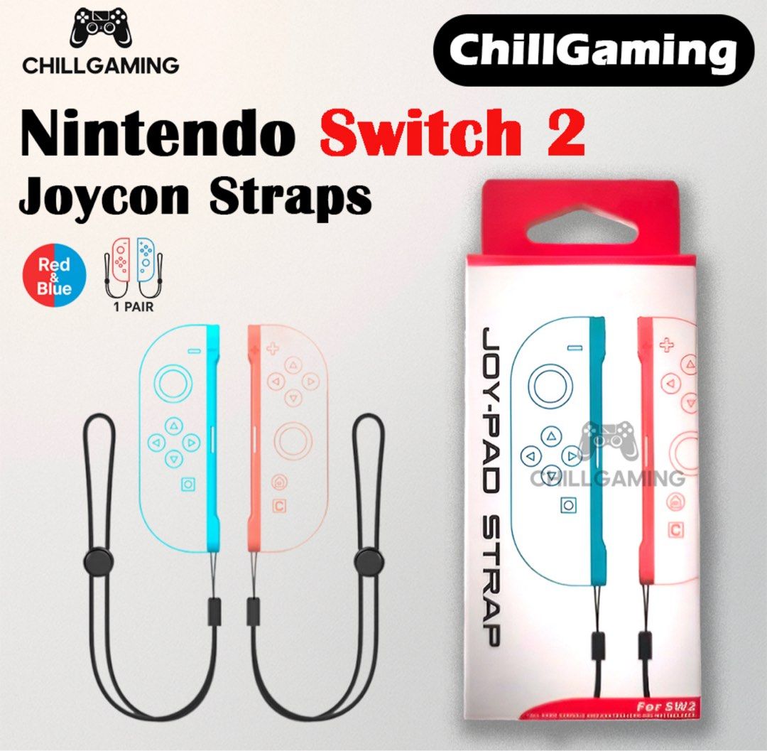 Nintendo Switch 2 Joy-Con 2 Straps (Set of 2) – Blue / Red631095521511711127