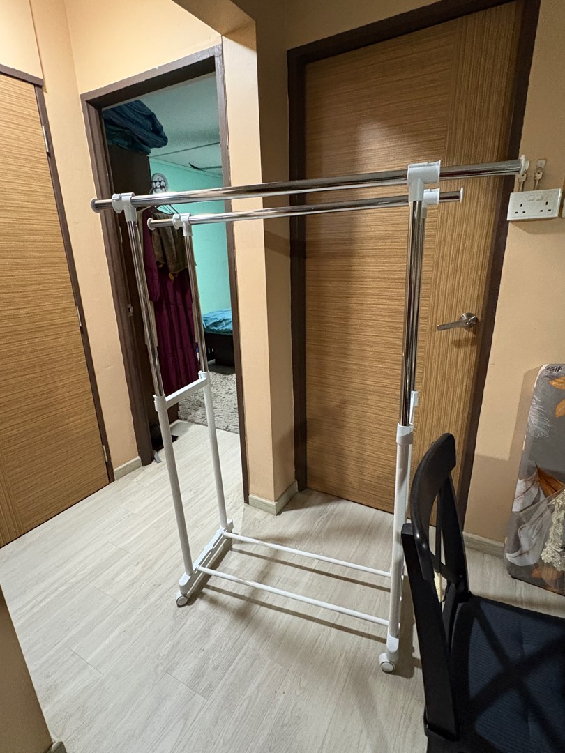 Nitori Extendable Double Hanger Rack, Furniture & Home Living, Home ...