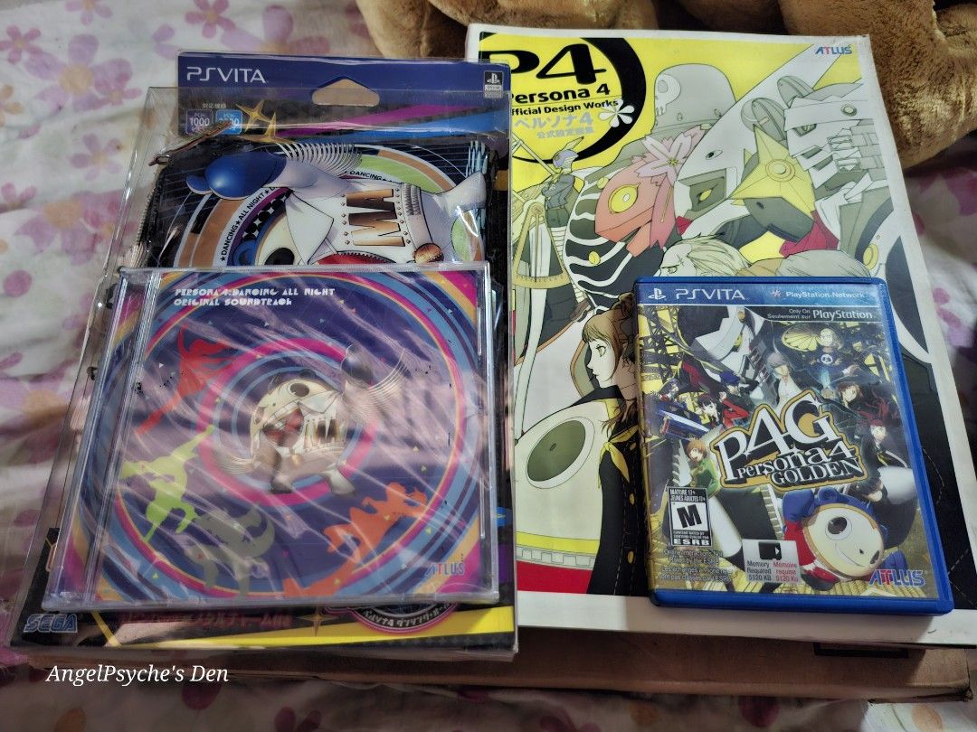 Persona Collection (Category: PlayStation) located in Guiguinto. Submitted by angelpsyche (Listing ID 1379127438, Image 3). Description: >>>>FOR SALE<<<< Persona Series Collection Inclusion: *Persona 1 Collectors Edition (PSP) -Used Persona 3 FES (PS2) -used *Persona 3 Portable/ P3P (PSP) -Used *P3 Official Artbook -like new *P4 Golden (PSV) - Used *P4 Official Artbook - like new *P4 Dancing All night OST -New *P4 Dancing All night pouch for PSV-