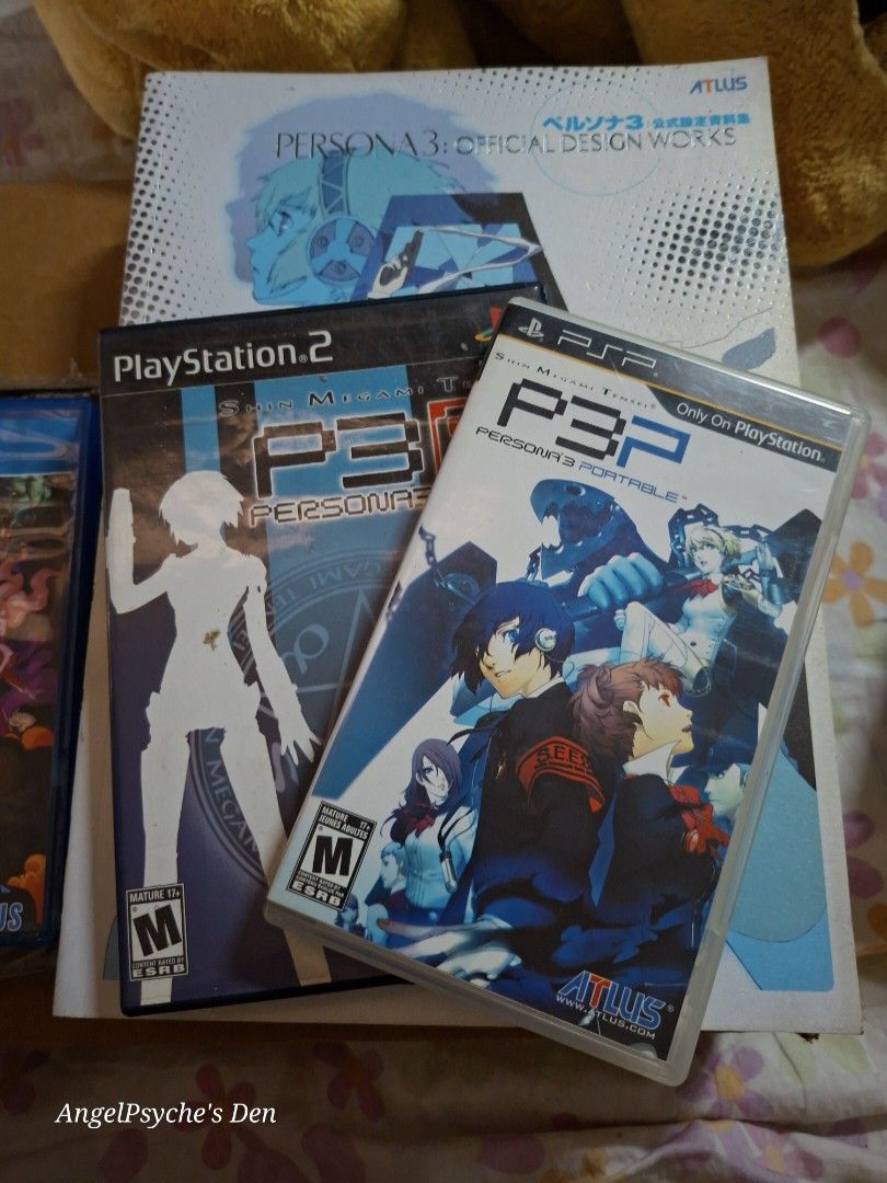 Persona Collection (Category: PlayStation) located in Guiguinto. Submitted by angelpsyche (Listing ID 1379127438, Image 2). Description: >>>>FOR SALE<<<< Persona Series Collection Inclusion: *Persona 1 Collectors Edition (PSP) -Used Persona 3 FES (PS2) -used *Persona 3 Portable/ P3P (PSP) -Used *P3 Official Artbook -like new *P4 Golden (PSV) - Used *P4 Official Artbook - like new *P4 Dancing All night OST -New *P4 Dancing All night pouch for PSV-