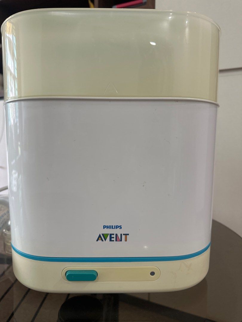Philips Avent Bottle Sterilizer (Category: Breastfeeding & Bottle Feeding) located in Singapore. Submitted by happy_deals123 (Listing ID 1379158544, Image 1). Description: Philips Avent bottle sterilizer. In good working condition. Easy to use and sterilizes bottles quickly and effectively. Perfect for keeping baby bottles clean and safe. Ready for immediate use..