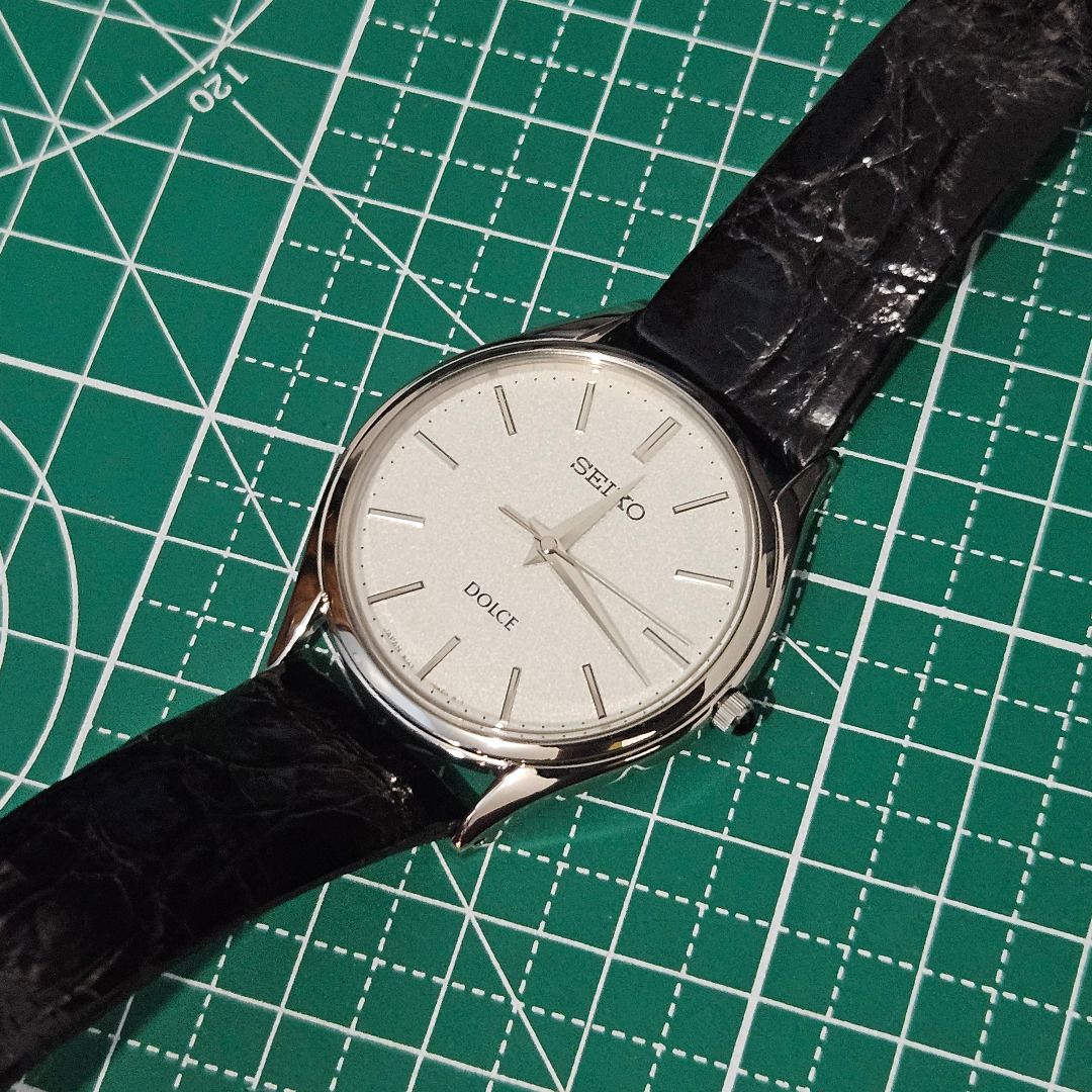 Seiko Dolce SACM171 (Category: Men's Watches) located in Manila. Submitted by d.manuel (Listing ID 1379190102, Image 2). Description: Seiko Dolce SACM171 • JDM • 8J41 HAQ movement, 33mm case size, sapphire crystal • Purchased on April 2, 2025 • Box and papers • RFS: Reducing collection.