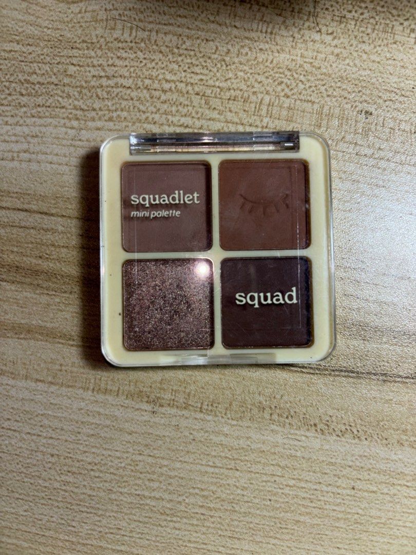 Squad Cosmetics Eyeshadow Palletes (Category: Makeup) located in Makati City. Submitted by mariya_ (Listing ID 1379249376, Image 2). Description: Squad Cosmetics Eyeshadow Palettes Take all for only ₱150! • 2 mini palette shades: Sneaky and Serene • 1 warm-toned 9-color palette (used once, just swatched to check the shades) Bought last year from their warehouse. 📍 Taguig/Makati .