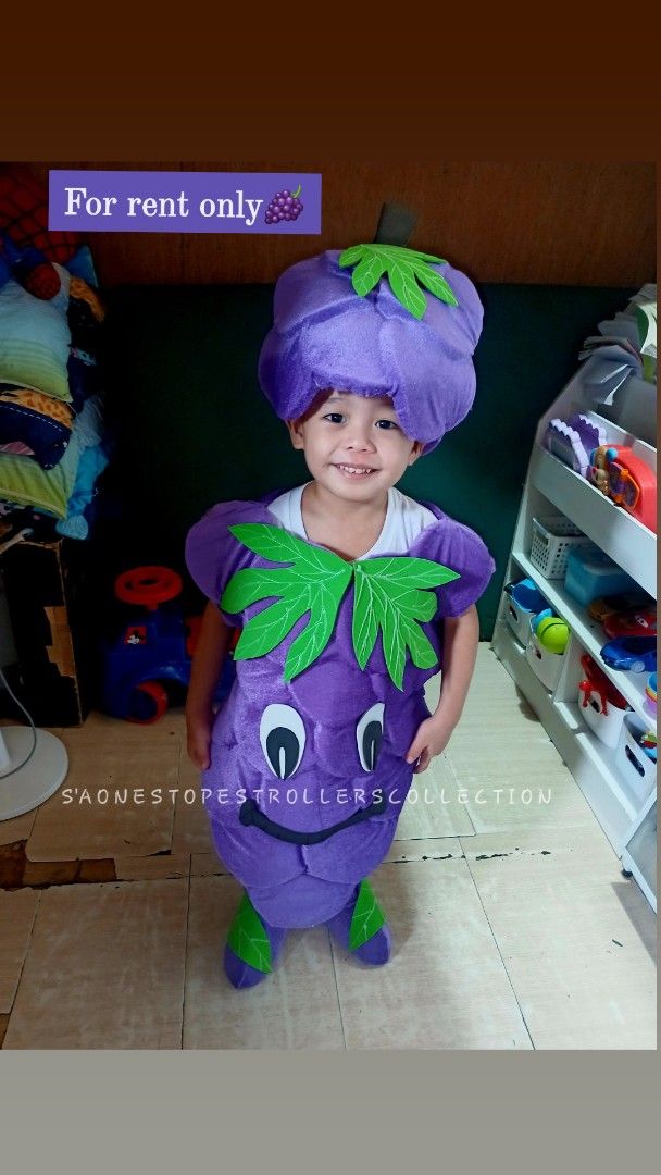 Squash&GRAPES custome (Category: Babies & Kids Fashion) located in Quezon City. Submitted by strollersshop (Listing ID 1379207785, Image 2). Description: FOR RENT ONLY ‼️💜🧡 SQUASH & GRAPES CUSTOME FOR NUTRION DAY OR ANY OCCASION FREE SIZE (PREMIUM QUALITY) PM FOR INQUIRIES PIN LOC 📌 QC COMMONWEALTH ‼️.