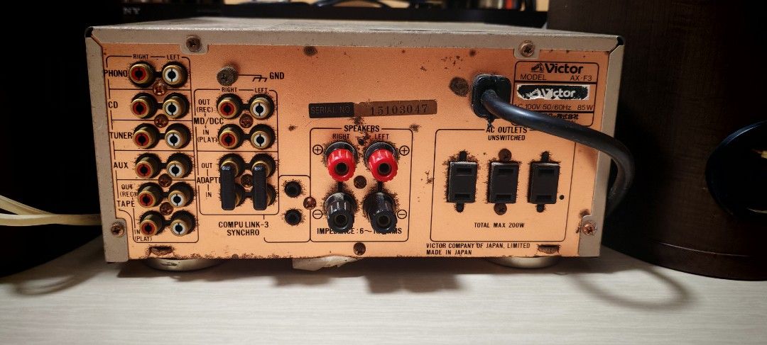 Victor(JVC ) Integrated STEREO AMPLIFIER MODEL AX-F3, 音響器材