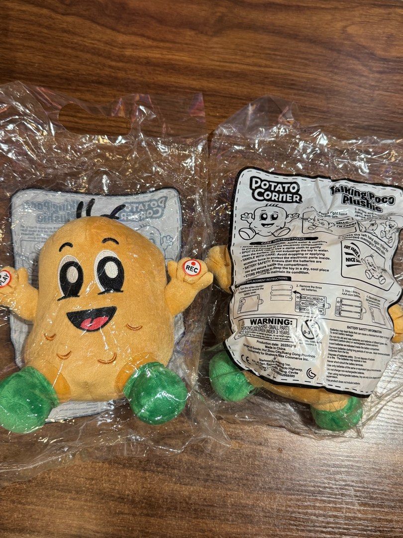 [100% Original] Potato Corner Talking Poco Plushie “Poco Talking Stuffed toy” (Category: Plushies & Soft Toys) located in Makati City. Submitted by freebster (Listing ID 1379516053, Image 1). Description: Php 400 : Plush Only (1st Edition) Php 500 : Talking Plush (2nd Edition).
