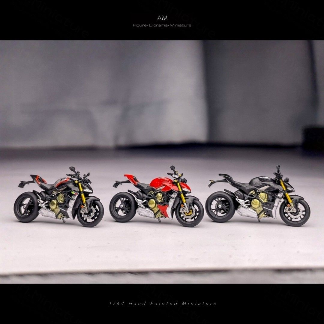 1/64 Ducati Streetfighter V4S 超精密 バイク模型 現貨] 1∶64 車模三色