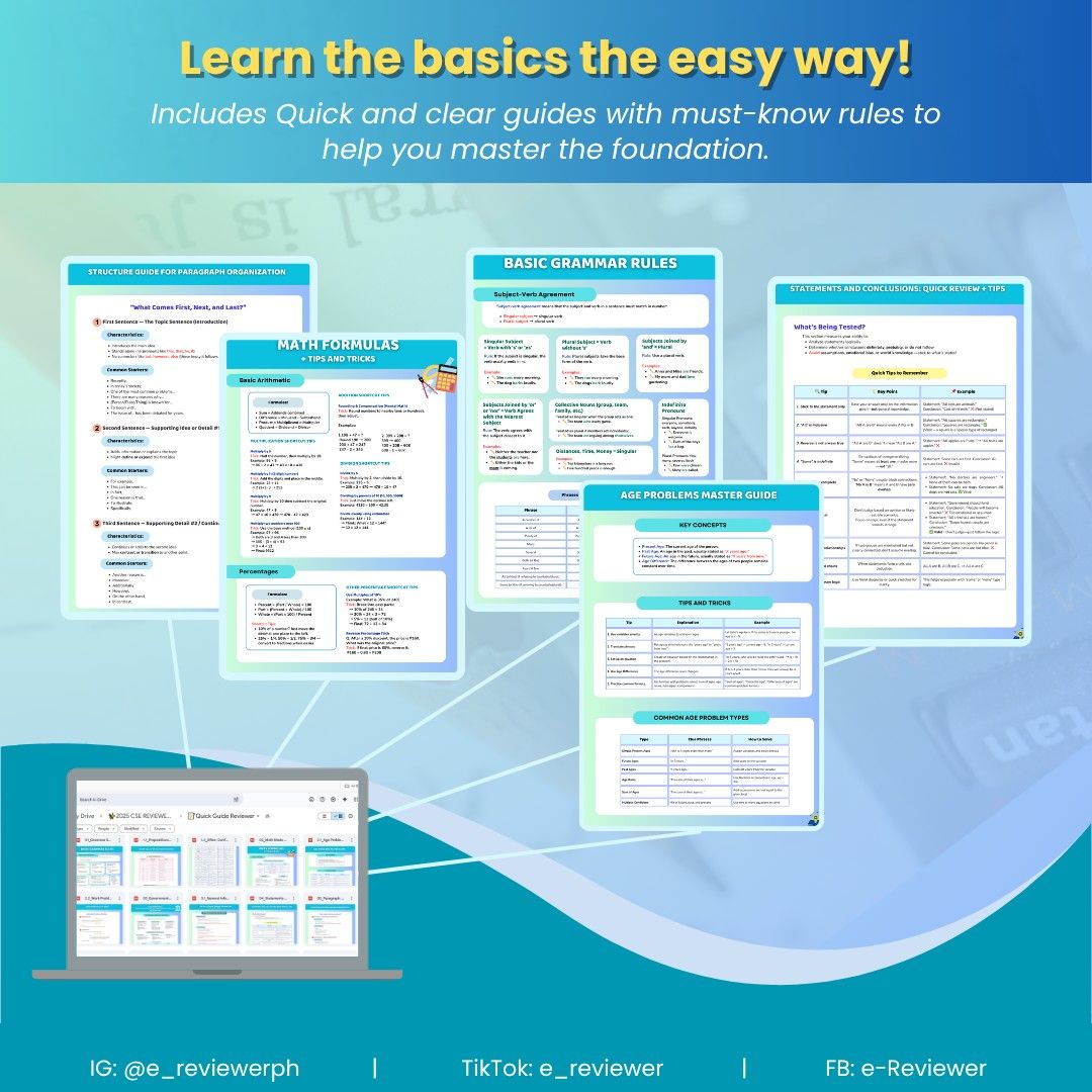 2026 Updated CSE REVIEWER✨ (Category: Textbooks) located in Quezon City. Submitted by ereviewer (Listing ID 1379436306, Image 3). Description: 𝐓𝐡𝐢𝐬 𝐦𝐢𝐠𝐡𝐭 𝐛𝐞 𝐭𝐡𝐞 𝐂𝐒𝐄 𝐑𝐞𝐯𝐢𝐞𝐰𝐞𝐫 𝐲𝐨𝐮'𝐯𝐞 𝐛𝐞𝐞𝐧 𝐥𝐨𝐨𝐤𝐢𝐧𝐠 𝐟𝐨𝐫!😍 ✅ Affordable? YES!💯 ✅ Organized? SUPER!👍 ✅ Concepts Explained? YUP!😉 ✅ Practice Tests? COMPLETE! ✅ With Answer Explanations? OF COURSE! ✅ Quick Notes with Tips, Tricks, and Examples? INCLUDED! 🥰 𝐖𝐚𝐢