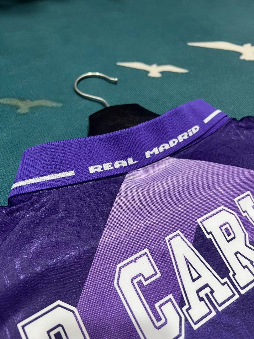 #3 Roberto Carlos Real Madrid Away 1996 soccer/football jersey/kit rare/retro/vintage (Category: Activewear) located in Singapore. Submitted by dreamsstore (Listing ID 1379447099, Image 6). Description: #3 Roberto Carlos Real Madrid Away 1996 jersey !! Jersey in a very good condition for its age ! SIZE : XL ❗️❗️❗️ Pit : 24.5 inches Length : 30 inches FREE POSTAGE INCLUDED FOR ALL SHIRTS🎉🎉🎉 Some bobbling is expected for retro jerseys but condit