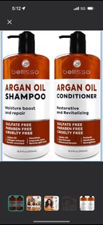 現貨!柔順豐盈洗髮精 Bellisso Argan Oil Shampoo conditioner 組合 溫和清潔64238890711681110