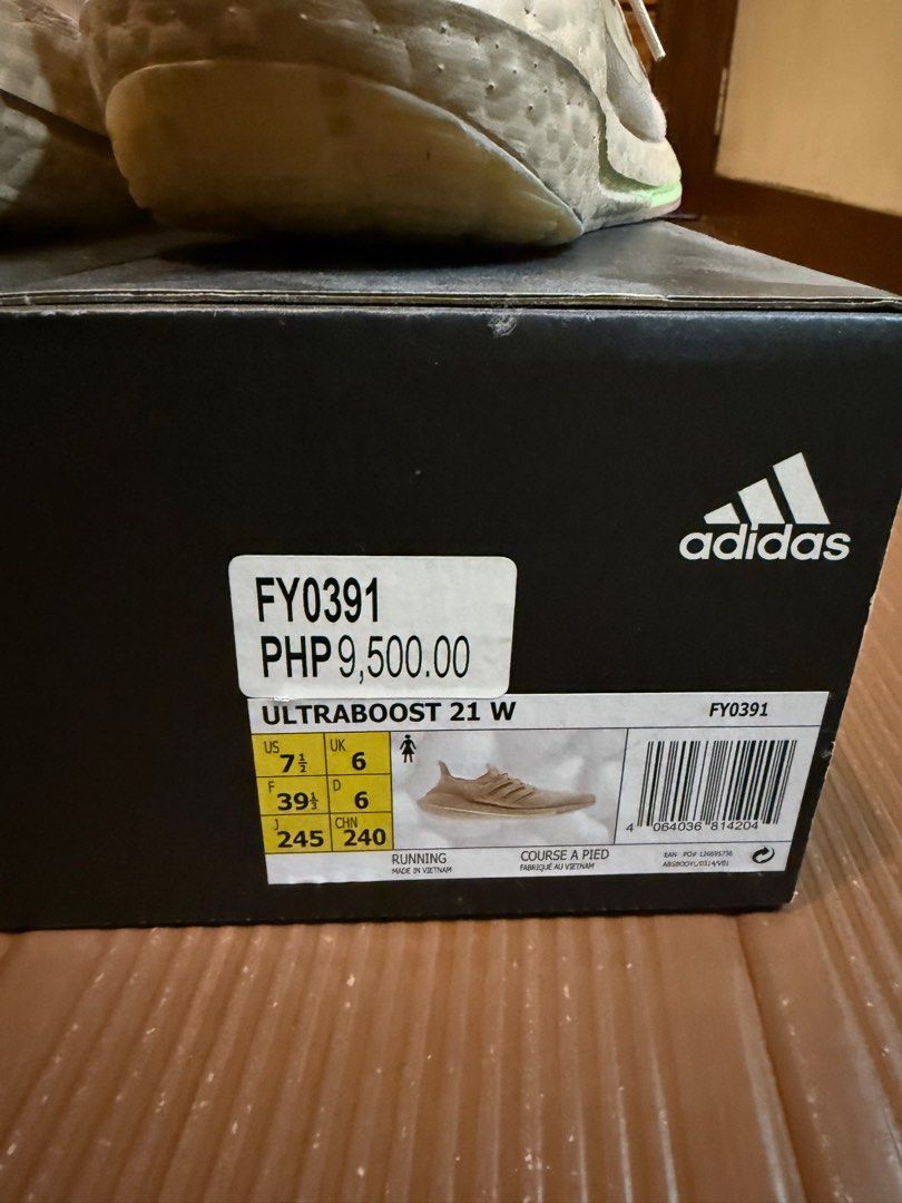 Adidas Ultraboost 21 W (Category: Sneakers) located in Quezon City. Submitted by maycuenca (Listing ID 1379474478, Image 2). Description: For Sale Slightly used and good as new Size US 7.5 / UK 6 Color: Nude Pink Orginal price : 9500 Fits size 7.5 or 8 womens RFS : Size a bit big.