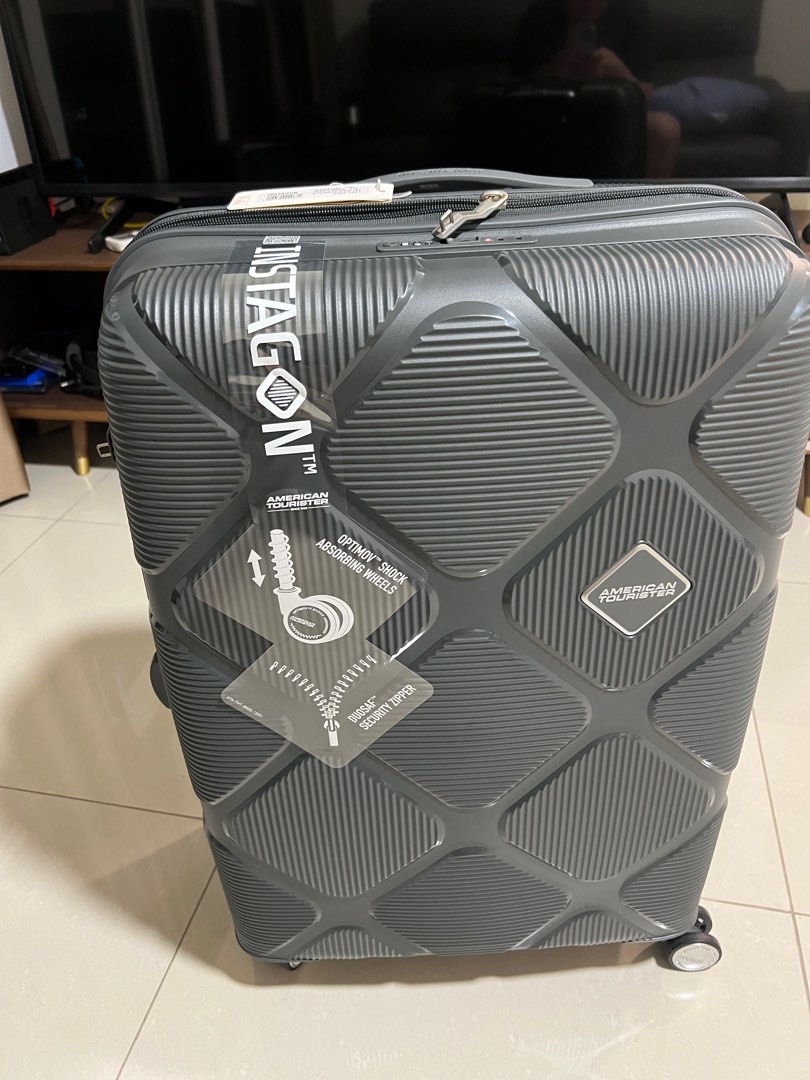American Tourister Instagon Luggage 24 inch Grey, Hobbies & Toys ...
