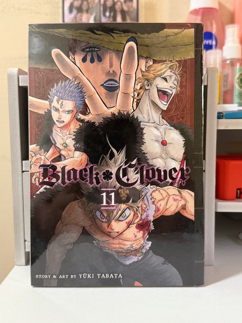 Black Clover, Vol. 11 (Paperback) by Yuki Tabata (Category: Comics & Manga) located in Marikina City. Submitted by moniescart (Listing ID 1379505301, Image 1). Description: — In good condition — Never been used or opened — Purchased from Fully Booked — Original price indicated at the back I have the following volumes as well: Vol. 1 - 450 Vol. 19 - 450 (op: 519) Vol. 26 - 450 (op: 499) — Take ALL four volumes for 1,600 MOP: Gcash MOD: SDD if with