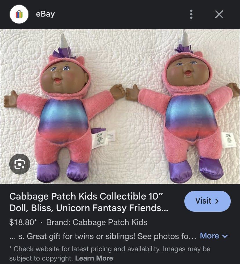Cabbage Patch Kids Collectible 10" Doll 😍💋💕 (Category: Plushies & Soft Toys) located in Paranaque City. Submitted by ol.authentic.ph (Listing ID 1379439701, Image 3). Description: .
