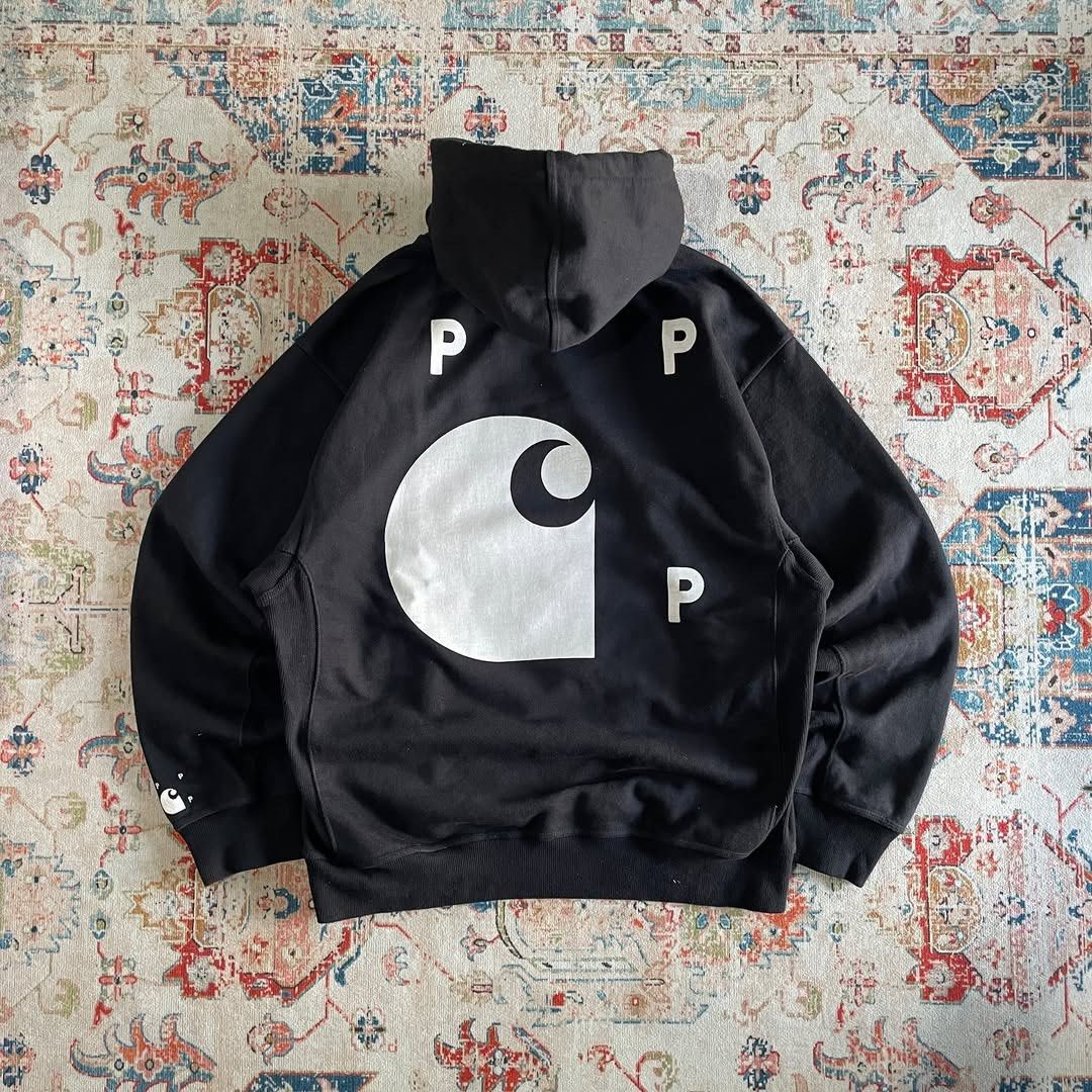 CARHARTT WIP X POP TRADING COMPANY POP HOODED SWEATSHIRT BLACK