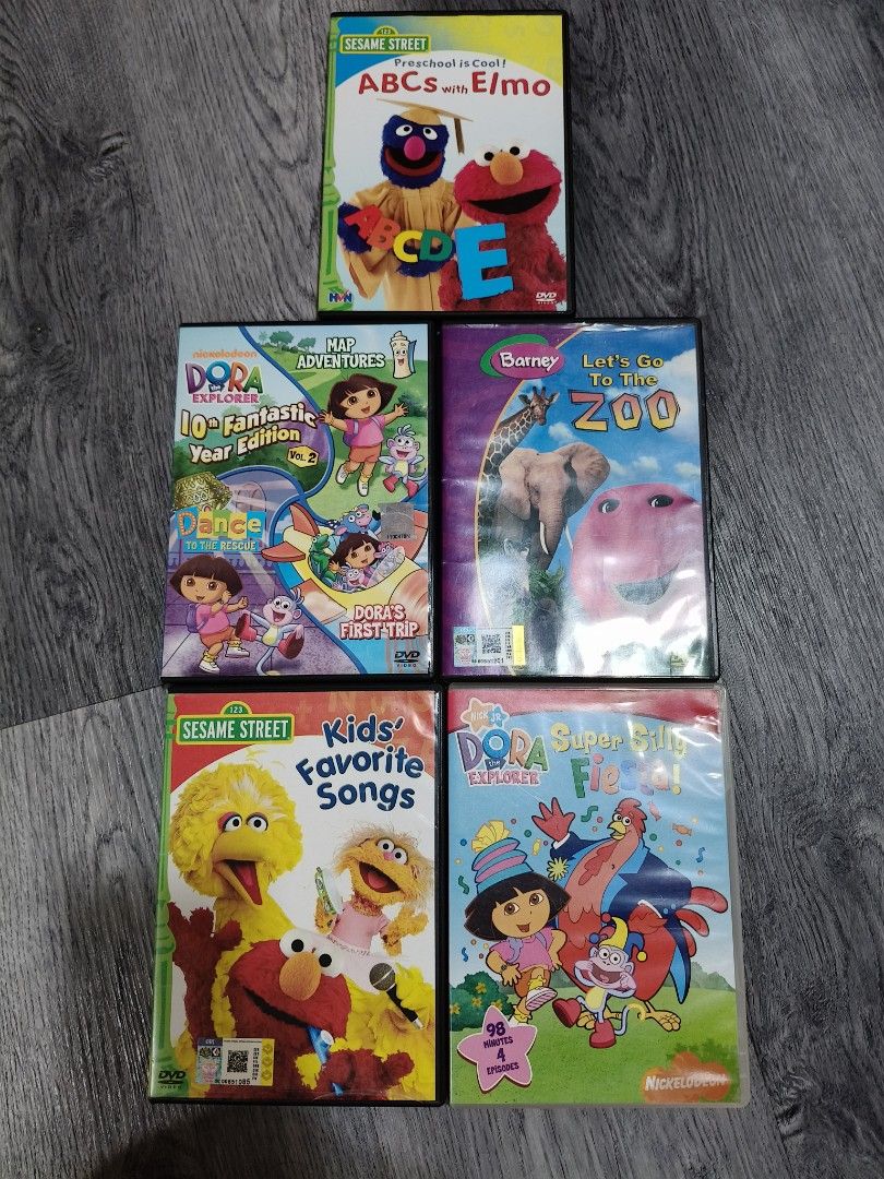 Children's DVD Bundle Sesame Street, Dora, Barney, Hobbies - Main Image