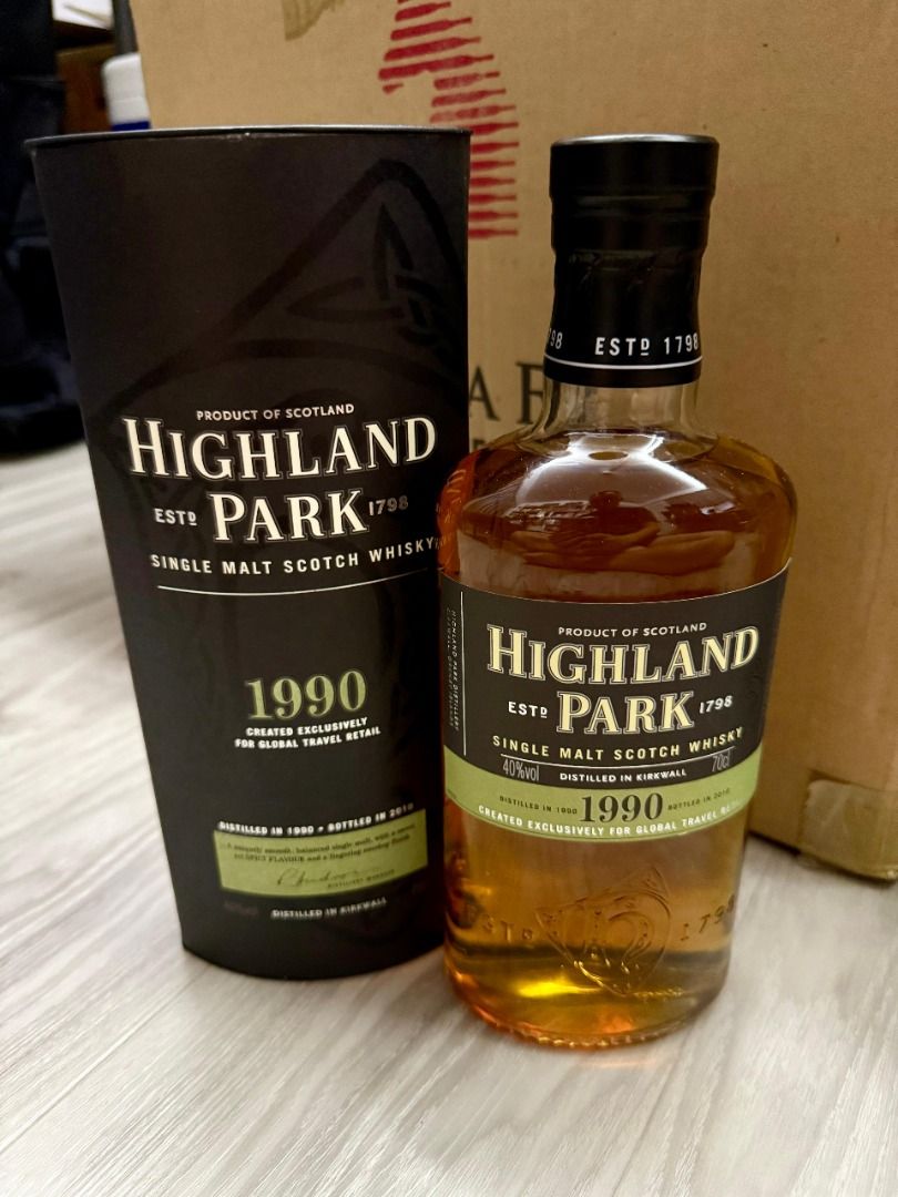 Clearance: Highland Park 1990 Single Malt Scotch Whisky (Category: Alcoholic Beverages) located in Singapore. Submitted by drinks21 (Listing ID 1379485760, Image 1). Description: - Highland Park Vintage 1990 Single Malt Scotch Whisky - Includes original box - Clearing because of space - Meet up at Midview City (Upper Thomson) - Proof of purchase available upon request.