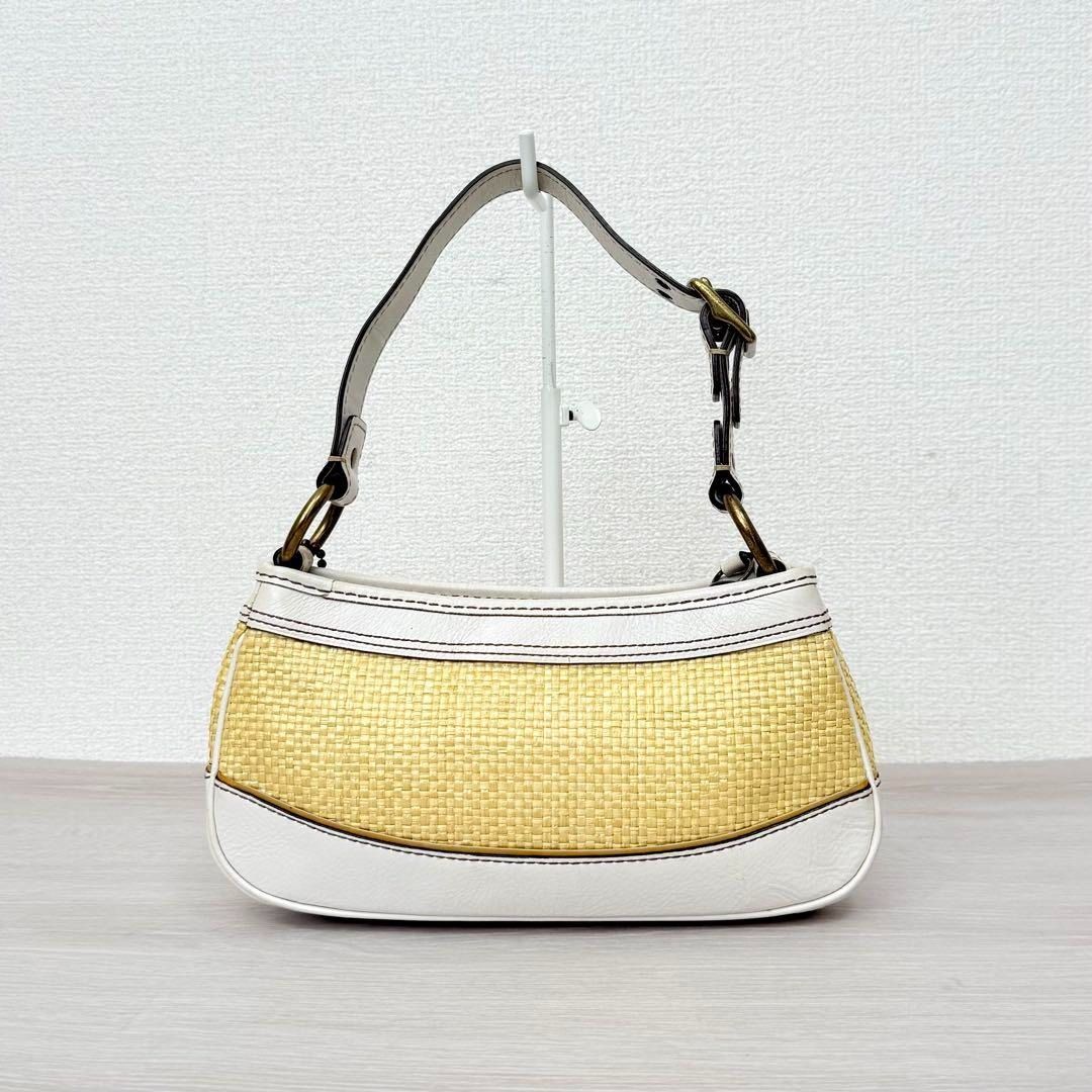 Coach Legacy Buckle Straw Shoulder Bag G89, Luxury, Bags