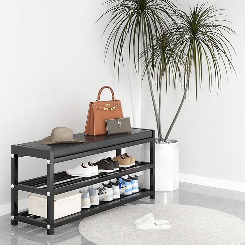 Entryway Shoe Rack | Multi Tier Shoe Bench | Three Layer Shoe Shelf ...