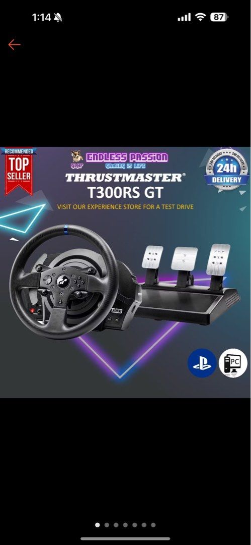 F-GT lite red edition with T300RS GT Thrustmaster steering wheel63109552126465112