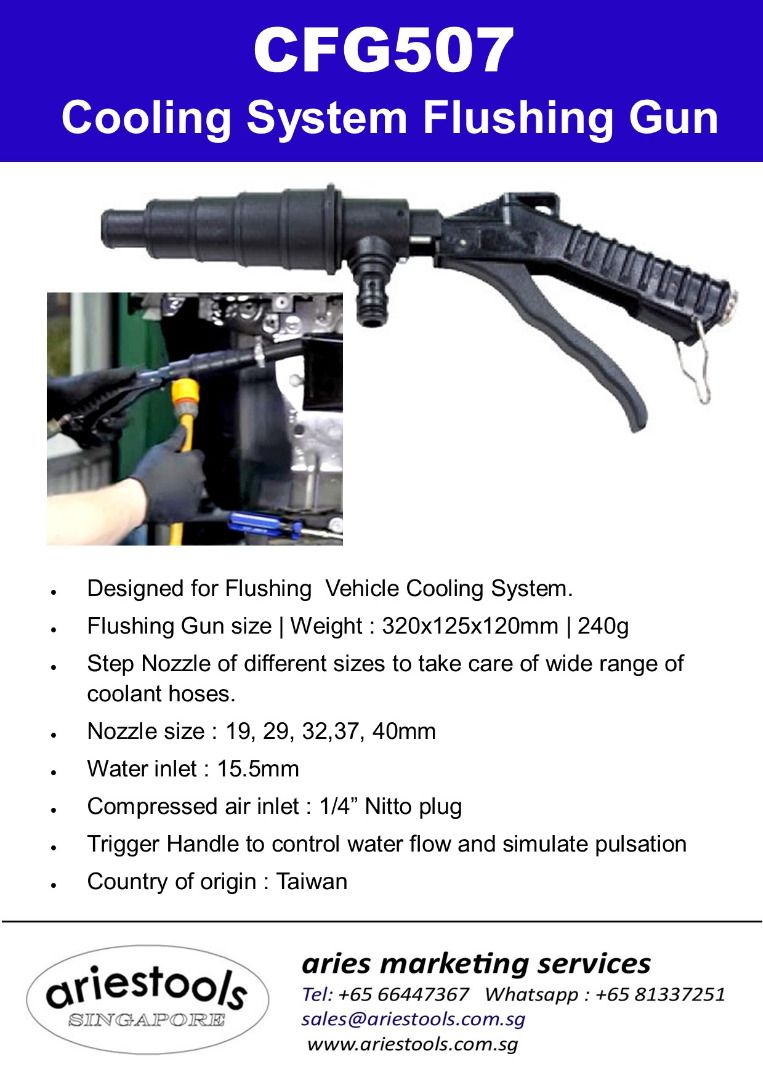 Coolant Flushing .Cooling flushing Gun,Flushing Cooling System. Remove ...