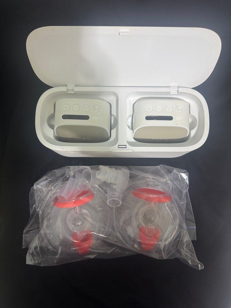 Imani i2 Plus Wearable Breast Pump (Category: Breastfeeding & Bottle Feeding) located in Singapore. Submitted by d0raem0nx (Listing ID 1379467041, Image 1). Description: misplaced the charging wire~ it's type c cable. sometimes battery abit sot sot teh but still usable. .