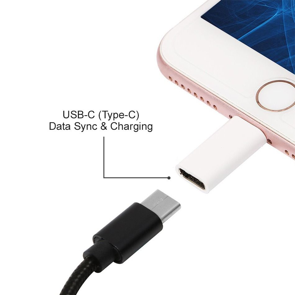 Iphone Plug Adaptor (USB Type-C to IP. lightning) Compatible with ...